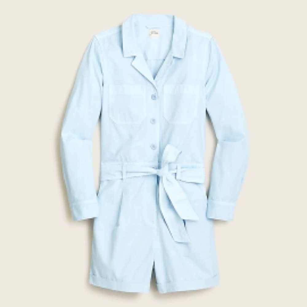 J. Crew foundry chino shorts coveralls NWT size 14 light blue